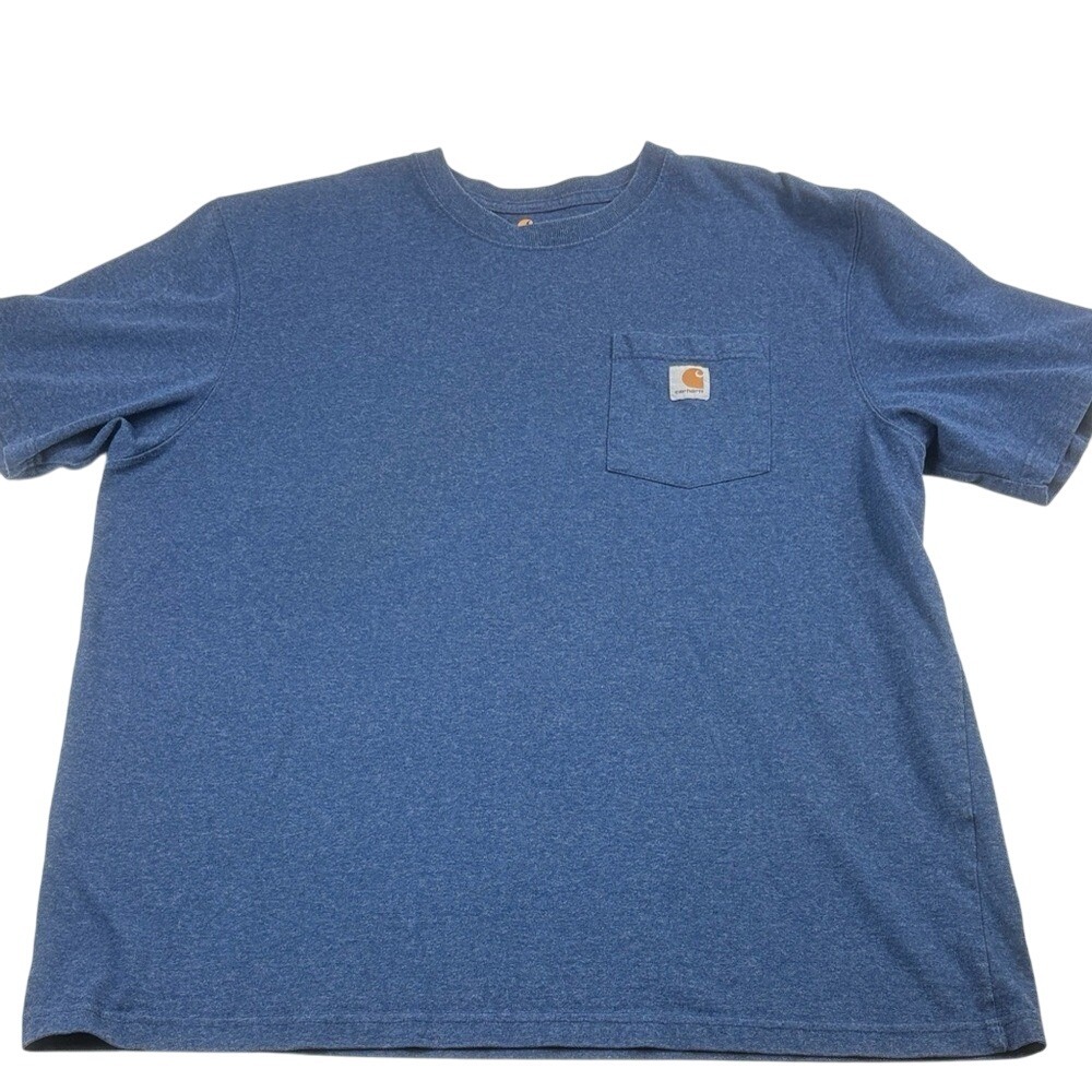 Carhartt Heavy Duty‎ Original Fit Short Sleeve T-Shirt Mens Size XL Blue